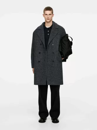 Abrigo de mezcla de lana