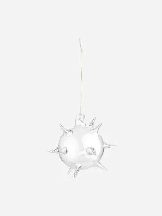 Adorno de cristal con púas