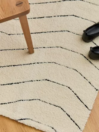 Alfombra de pasillo de lana y algodón