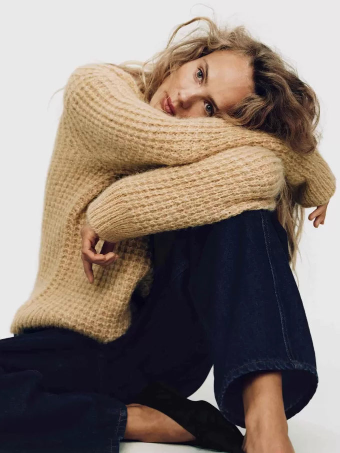 Jersey relajado de lana y alpaca Jersey relajado de lana y alpaca