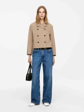 Blazer de algodón con doble botonadura