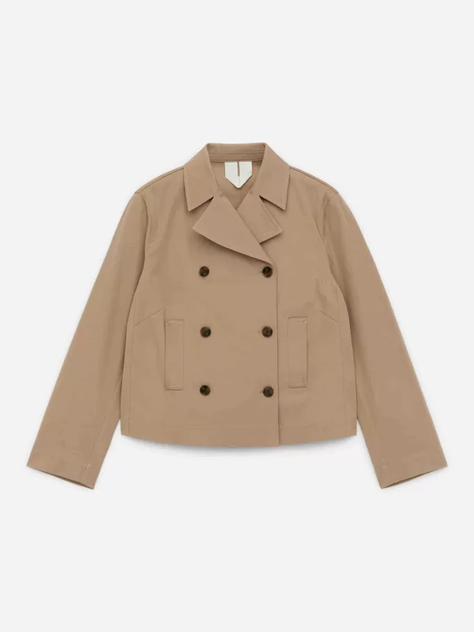 Blazer de algodón con doble botonadura Blazer de algodón con doble botonadura