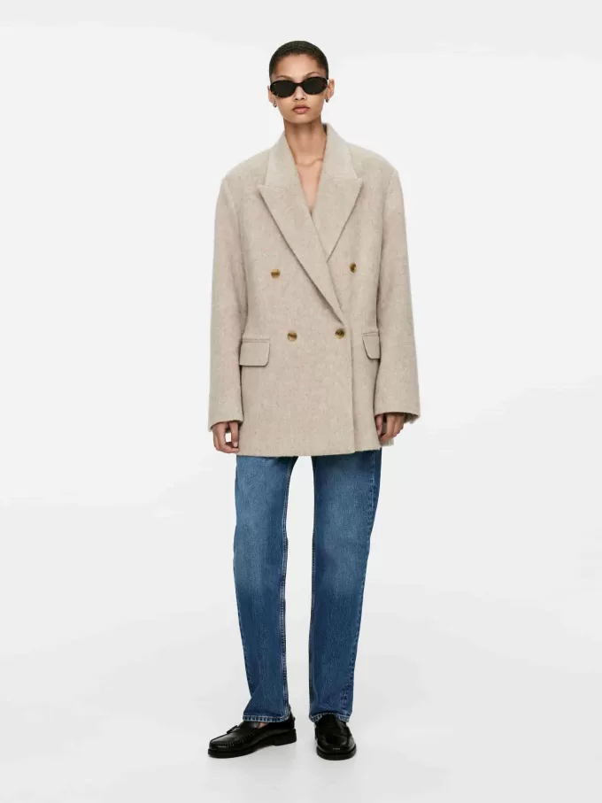 Blazer de lana cepillada