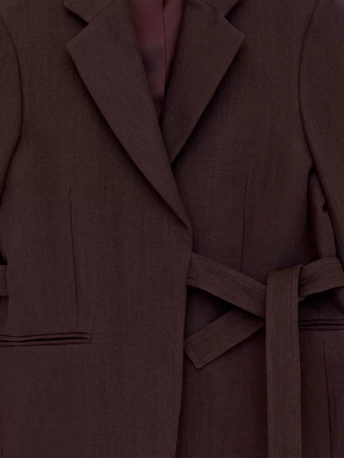 Blazer de lino y algodón