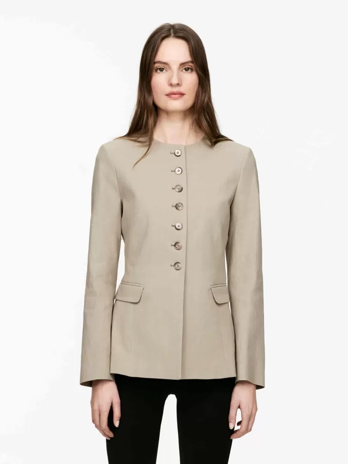 Blazer en mezcla de lino Blazer en mezcla de lino