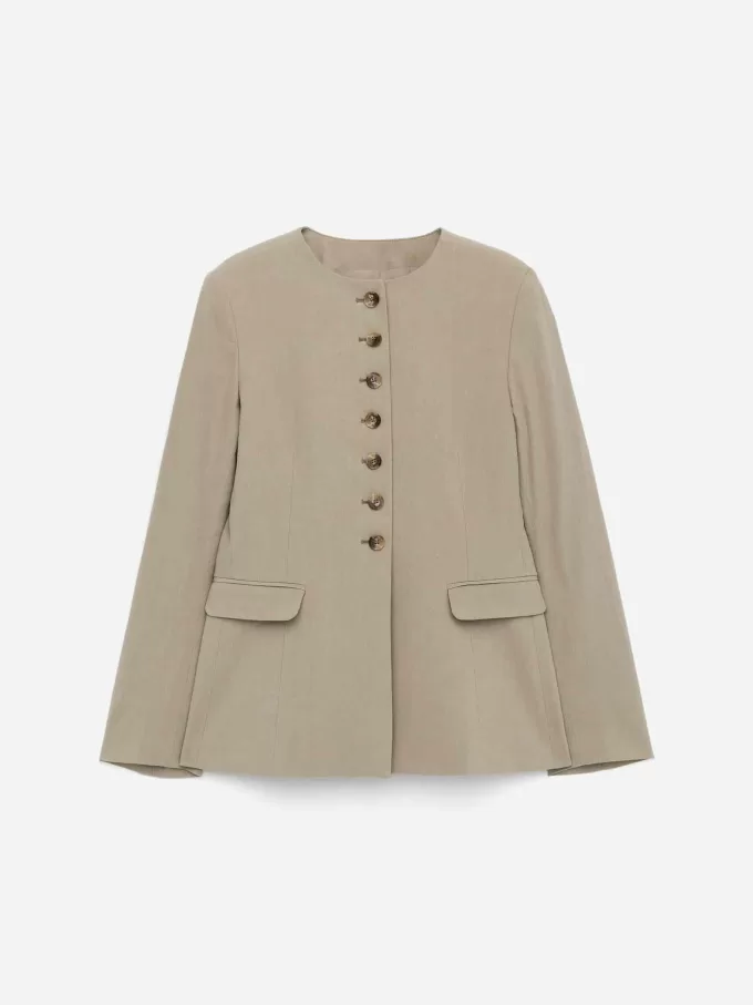 Blazer en mezcla de lino Blazer en mezcla de lino