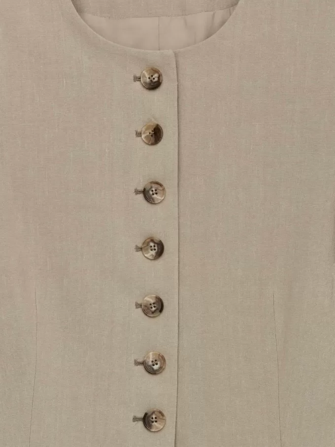 Blazer en mezcla de lino Blazer en mezcla de lino