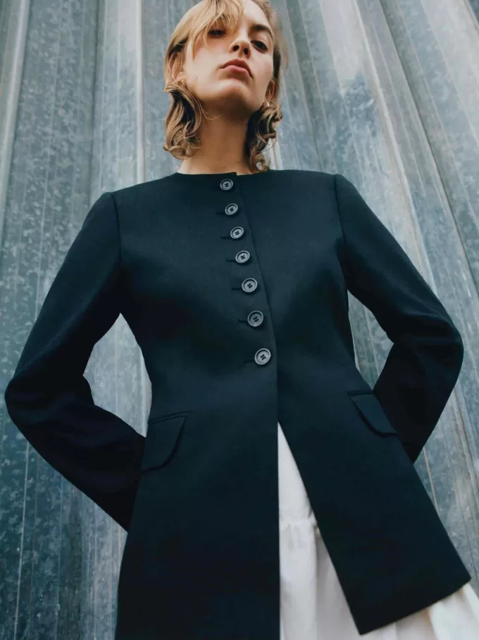 Blazer en mezcla de lino Blazer en mezcla de lino