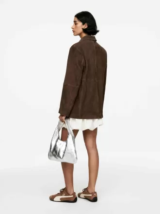 Blazer relajado de ante