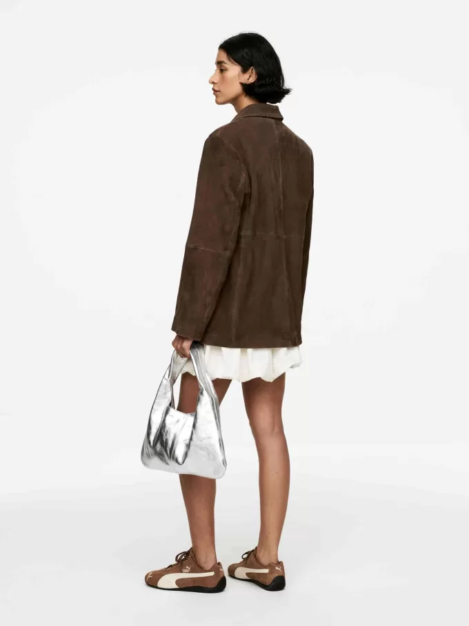 Blazer relajado de ante