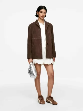 Blazer relajado de ante