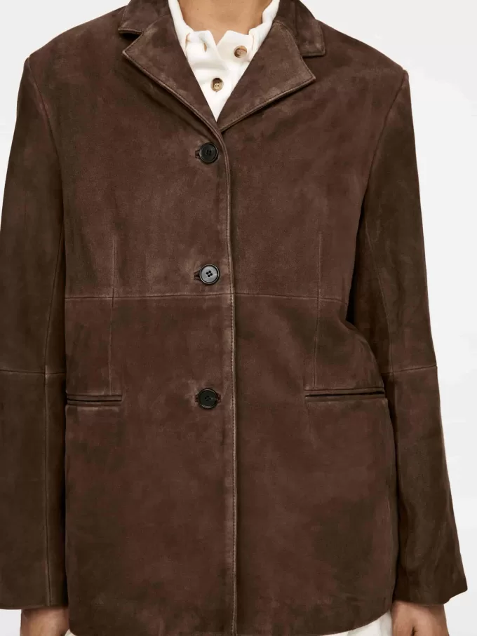 Blazer relajado de ante