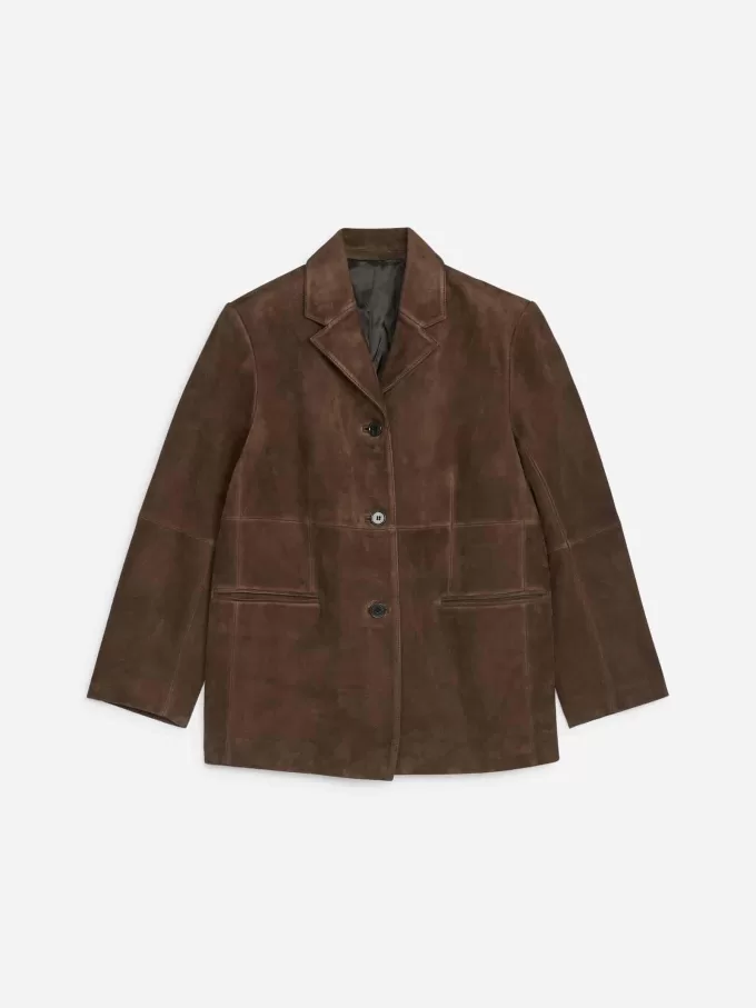 Blazer relajado de ante