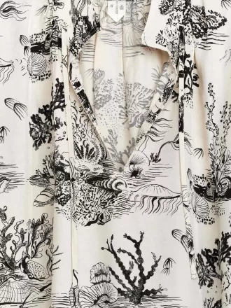 Blusa con cordón estampado