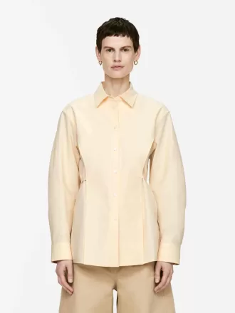 Blusa de algodón con cinturón anudado