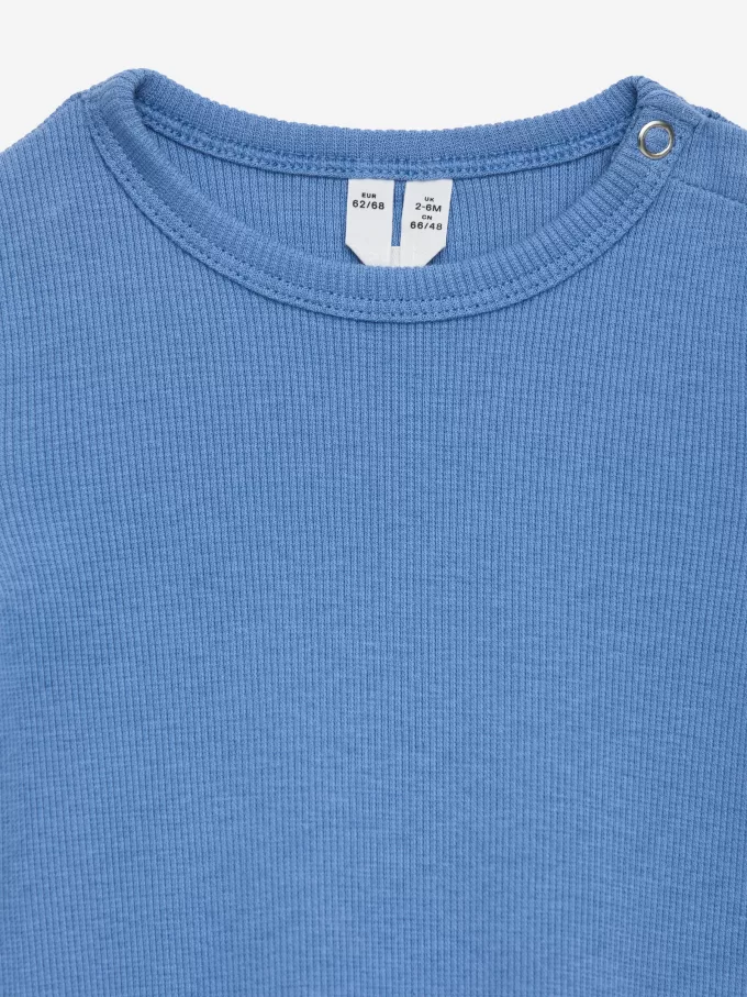 Body de canalé de manga larga Body de canalé de manga larga