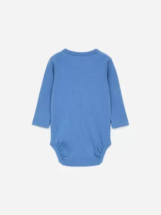 Body de canalé de manga larga