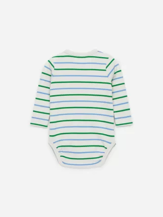 Body de canalé de manga larga