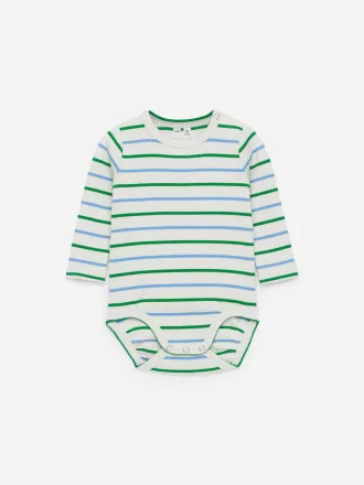 Body de canalé de manga larga