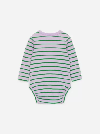 Body de canalé de manga larga