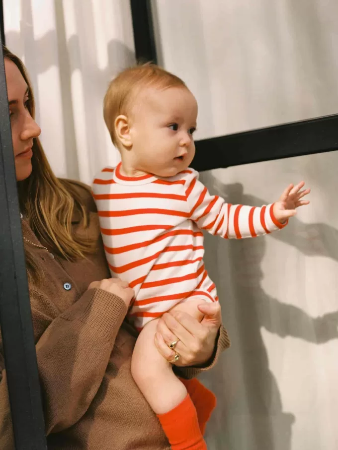 Body de canalé de manga larga Body de canalé de manga larga