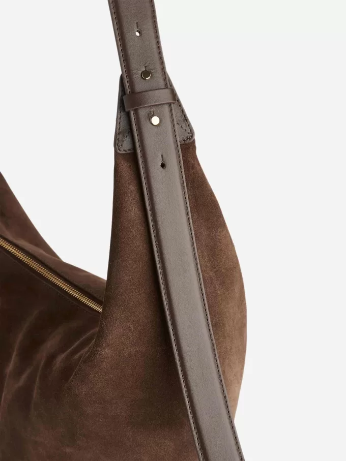 Bolso de ante curvo Bolso de ante curvo