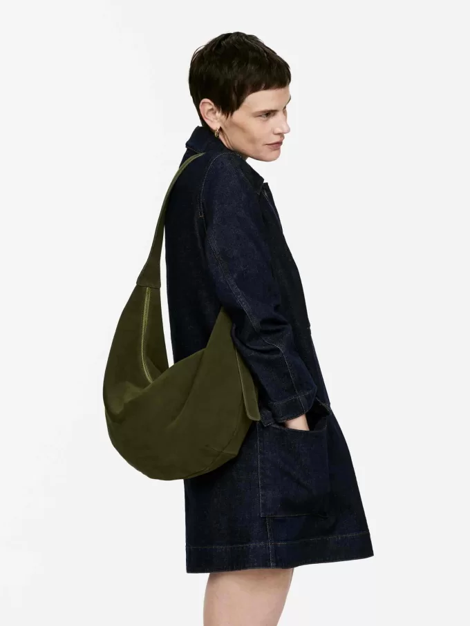 Bolso de ante curvo Bolso de ante curvo