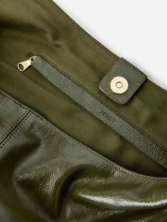 Bolso de cuero brillante Bolso de cuero brillante