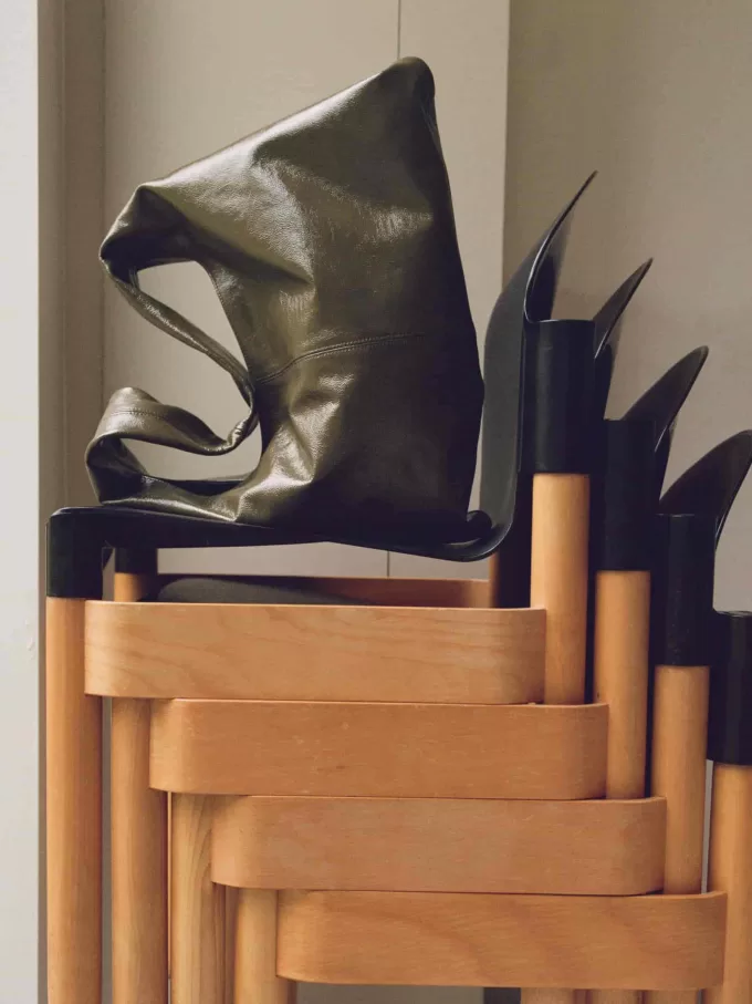 Bolso de cuero brillante Bolso de cuero brillante