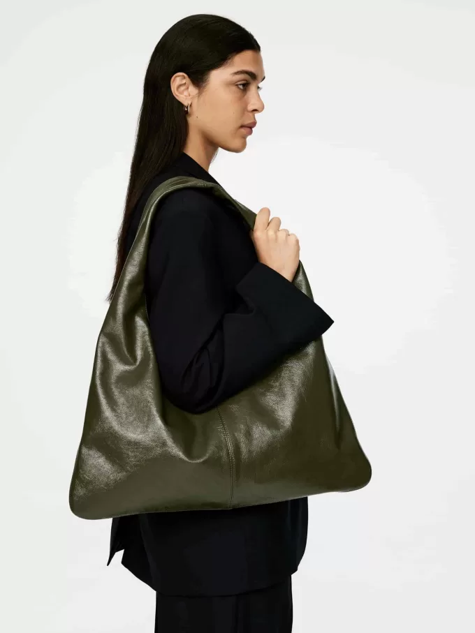 Bolso de cuero brillante Bolso de cuero brillante