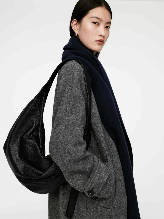 Bolso de cuero curvo Bolso de cuero curvo