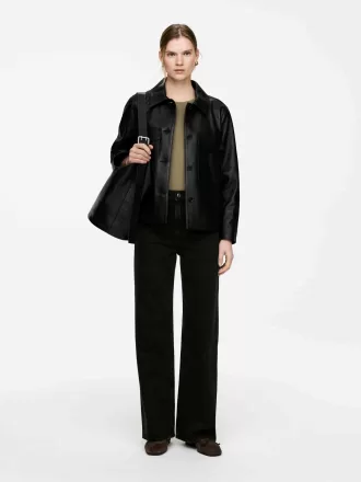 Bolso tipo bombonera grande de piel