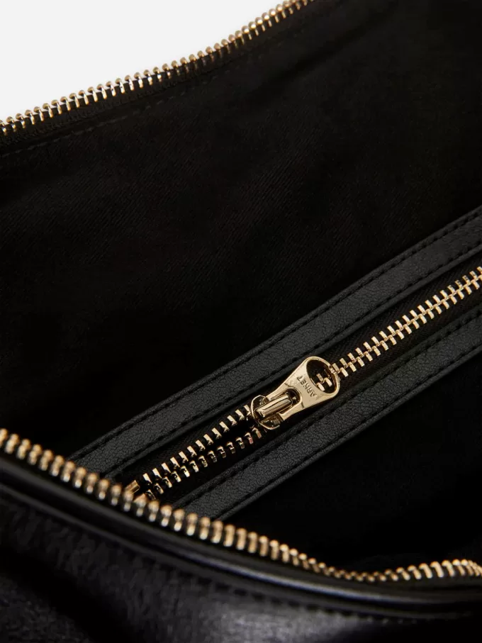 Bolso tipo bombonera grande de piel Bolso tipo bombonera grande de piel