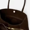 Bolso tote de ante
