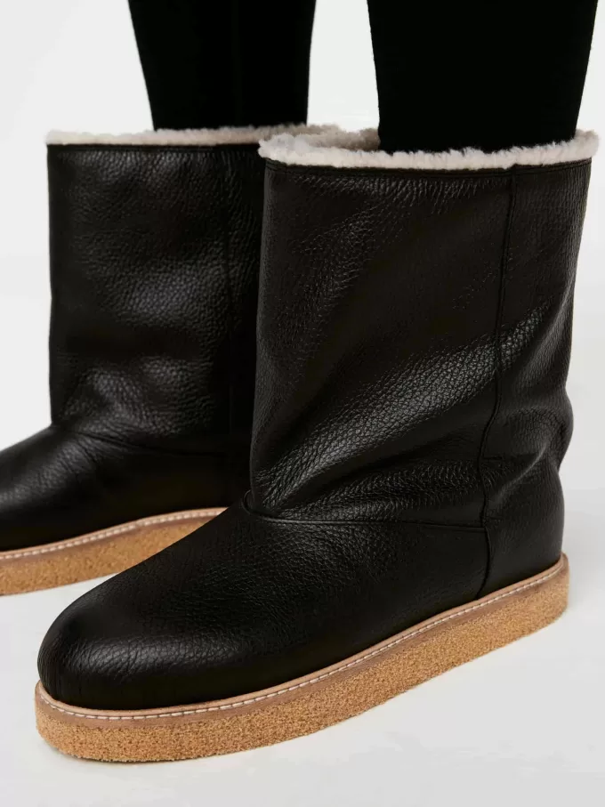 Botas de cuero forradas Botas de cuero forradas