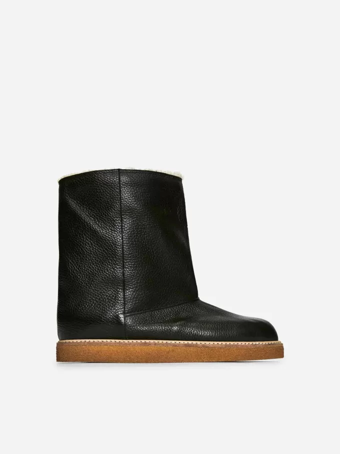 Botas de cuero forradas Botas de cuero forradas