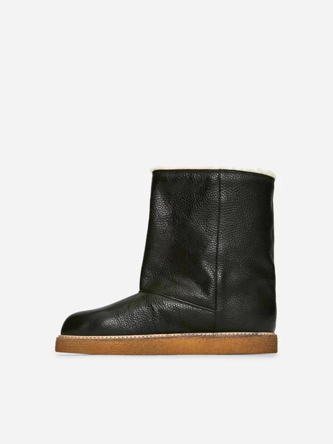 Botas de cuero forradas Botas de cuero forradas