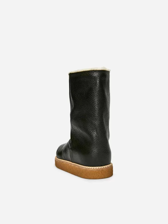 Botas de cuero forradas Botas de cuero forradas