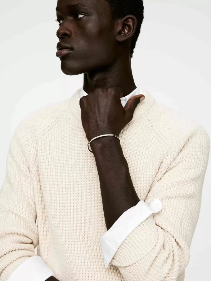 Brazalete de plata de ley Brazalete de plata de ley