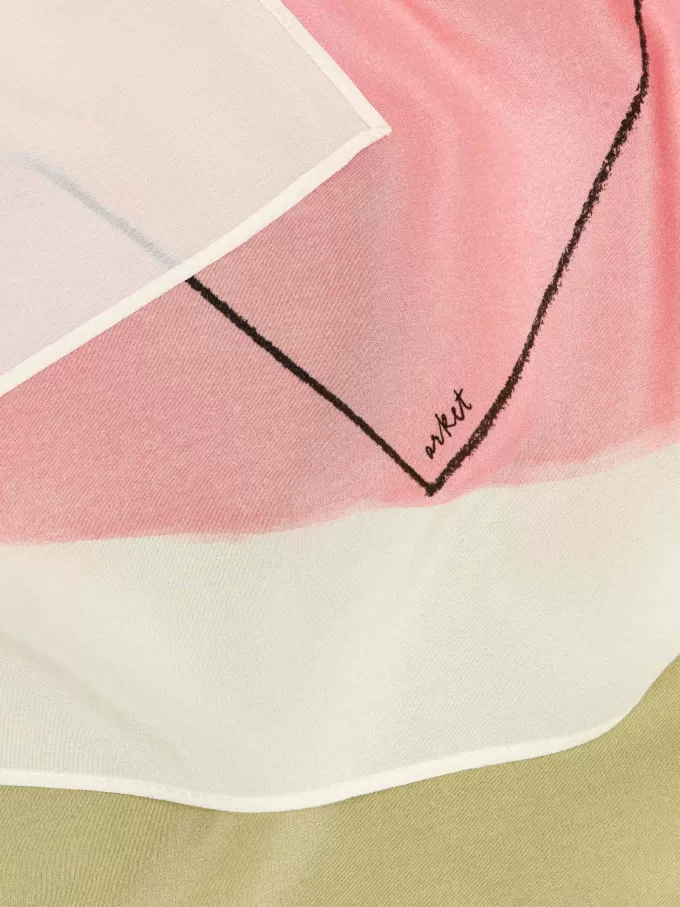 Bufanda de seda estampada Bufanda de seda estampada