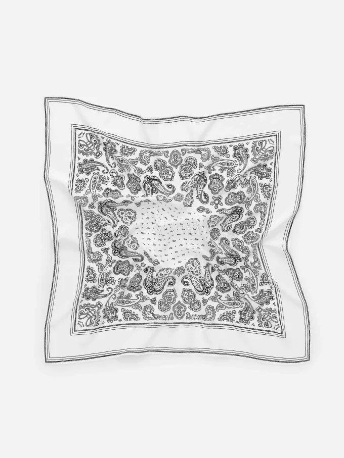 Bufanda de seda estampada