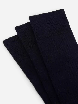 Calcetines Supima Algodón Canalé Set de 3 pares Calcetines Supima Algodón Canalé Set de 3 pares