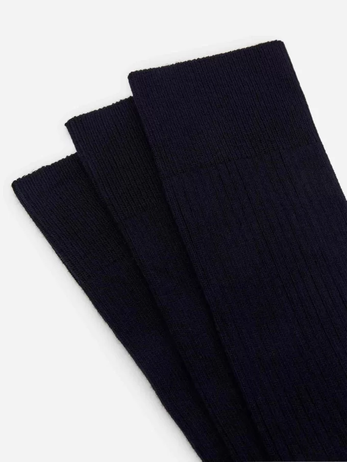 Calcetines Supima Algodón Canalé Set de 3 pares Calcetines Supima Algodón Canalé Set de 3 pares