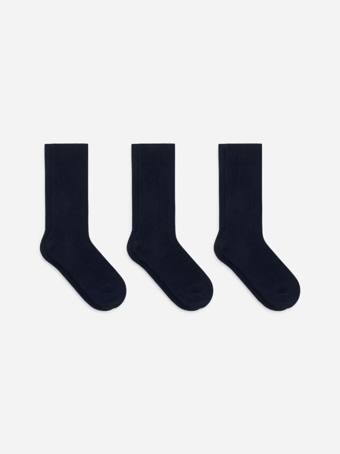 Calcetines Supima Algodón Canalé Set de 3 pares Calcetines Supima Algodón Canalé Set de 3 pares