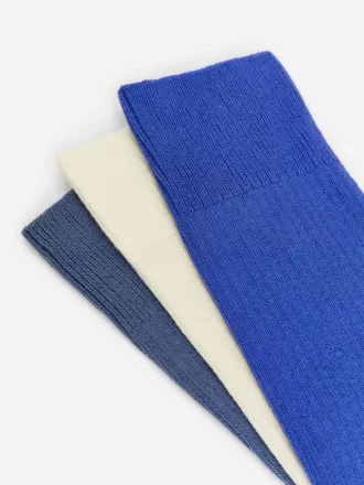 Calcetines Supima Algodón Canalé Set de 3 pares Calcetines Supima Algodón Canalé Set de 3 pares