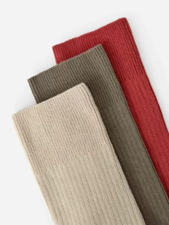 Calcetines Supima Algodón Canalé Set de 3 pares Calcetines Supima Algodón Canalé Set de 3 pares