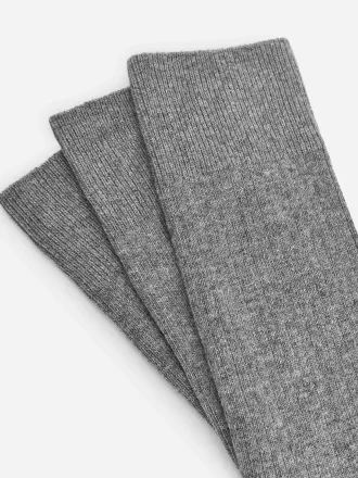 Calcetines Supima Algodón Canalé Set de 3 pares