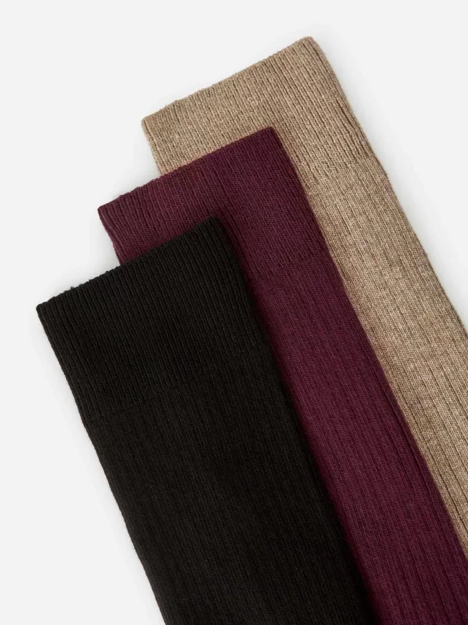 Calcetines Supima Algodón Canalé Set de 3 pares Calcetines Supima Algodón Canalé Set de 3 pares