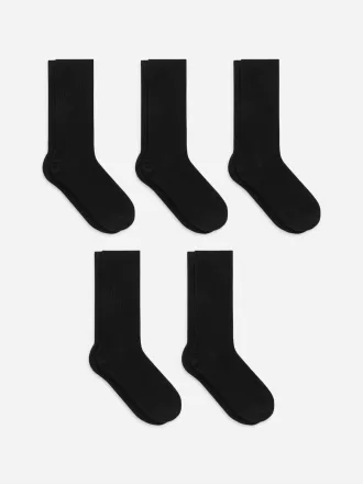 Calcetines Supima Canalé Algodón 5 Pares Calcetines Supima Canalé Algodón 5 Pares