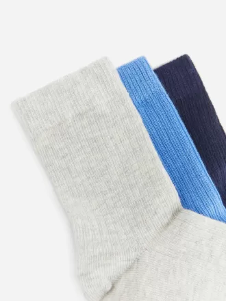 Calcetines de punto acanalado, 3 pares